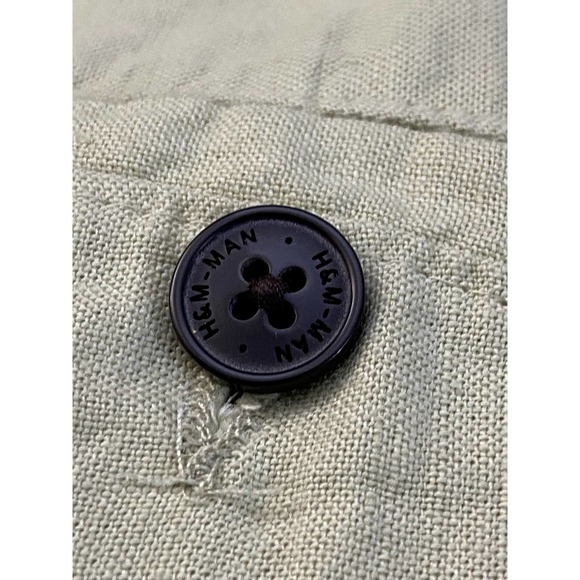 H&M Mens Regular Fit Trousers Pants XL Beige Khaki - Picture 5 of 6